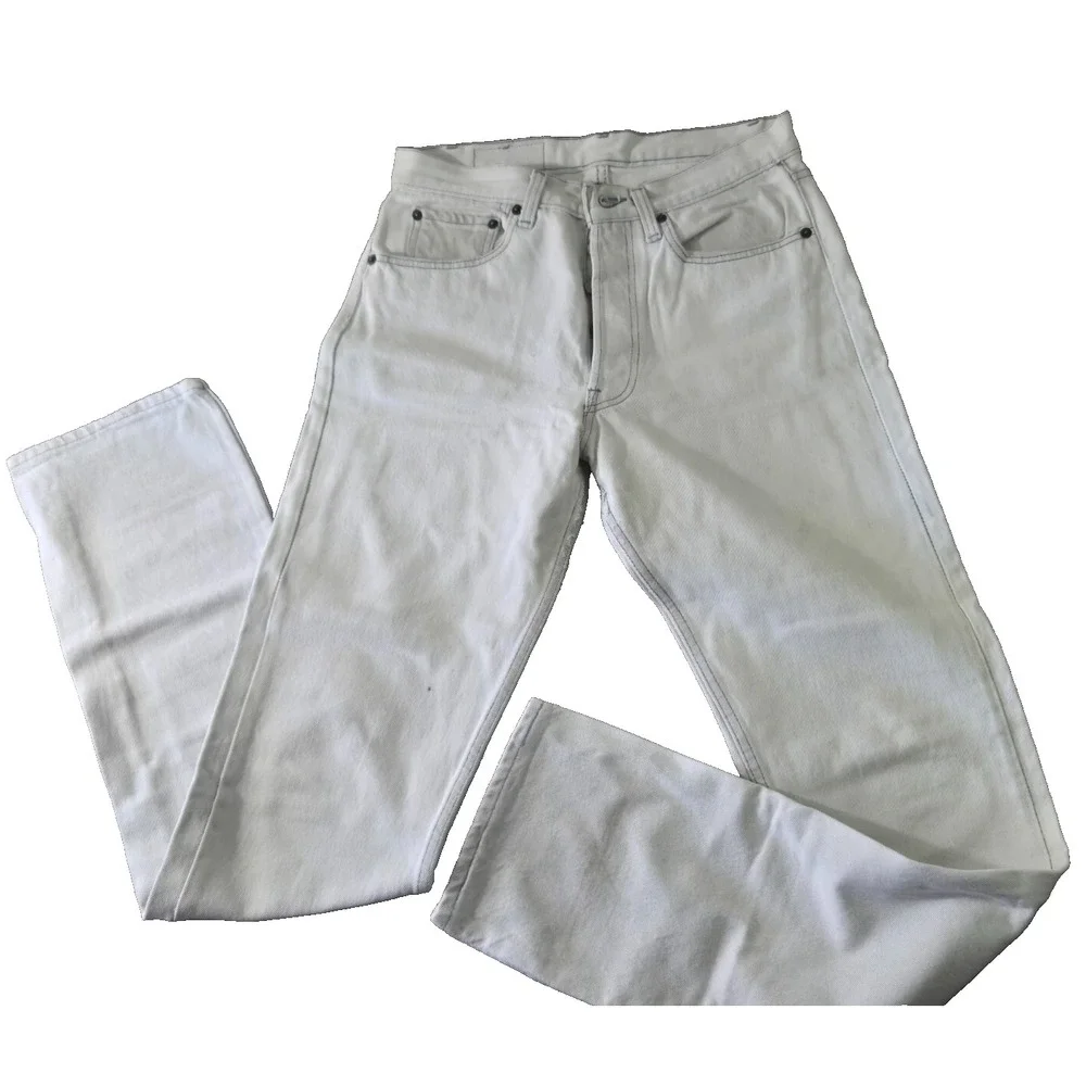 Vintage Levi's 501 0657 31x36 Faded Grey Jeans 80s Made in USA Fit 30 x 36